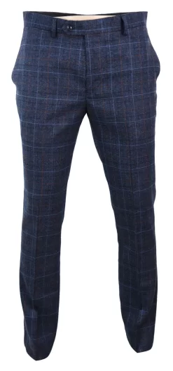 Harvey – Men’s Navy Check Trouser