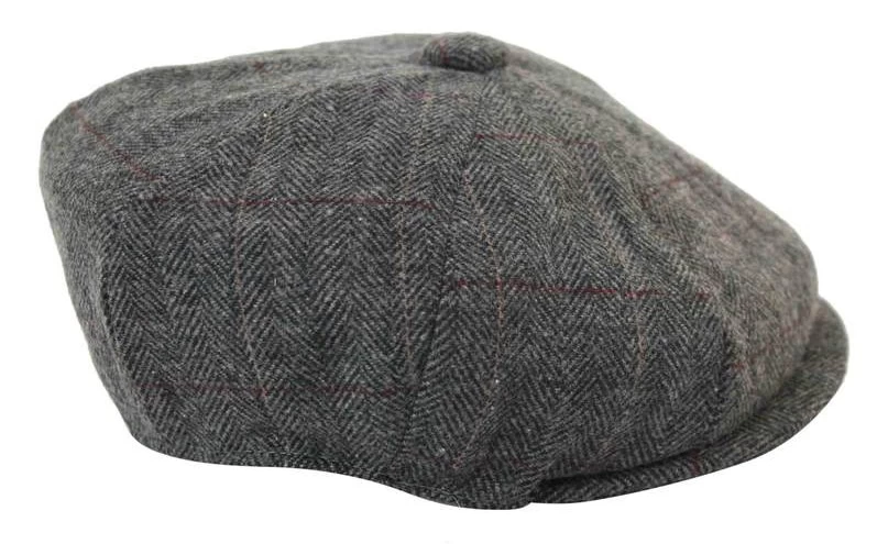 Mens Vintage Tweed Peaky Blinders Hat - Image 7
