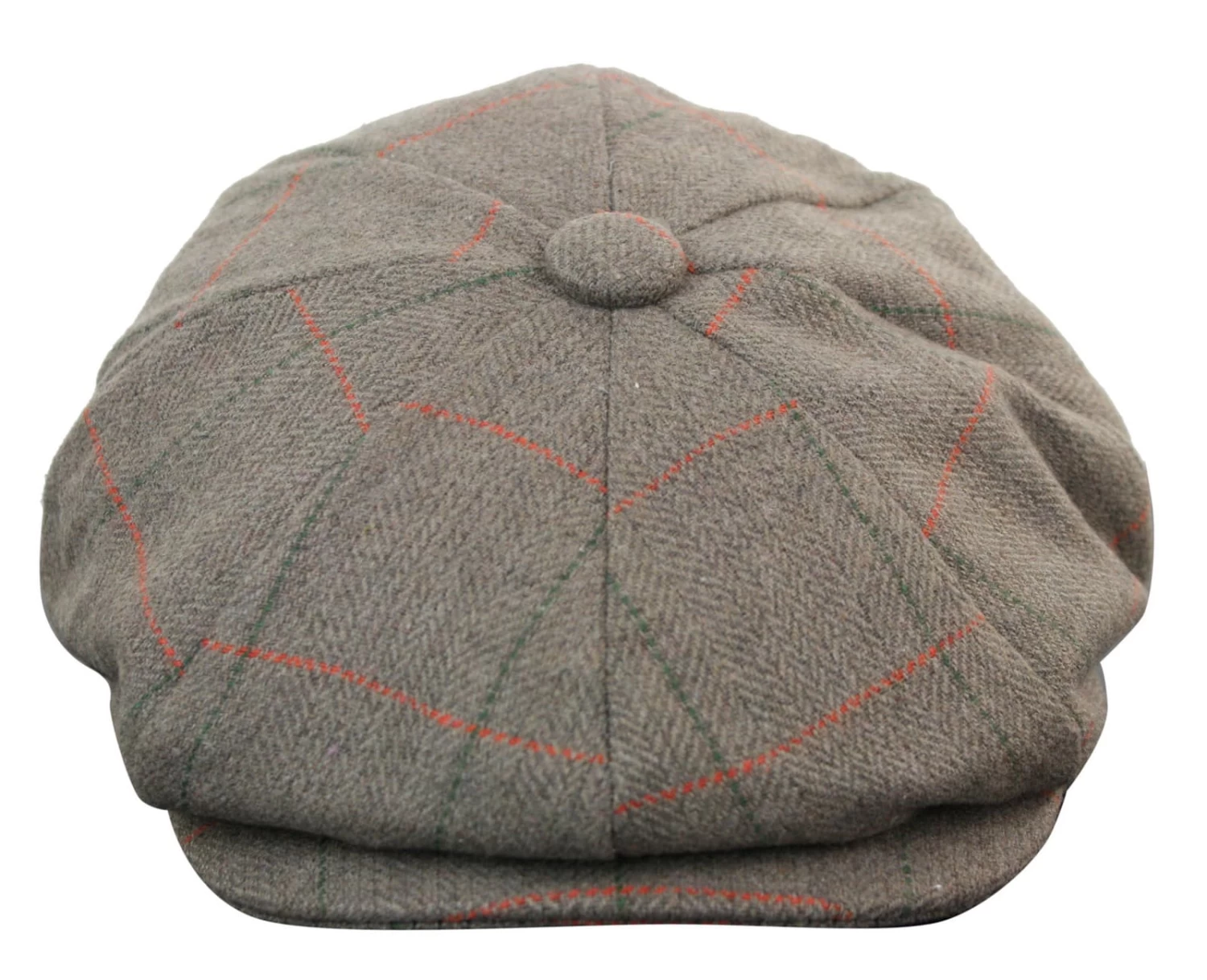 Mens Tweed Check Peaky Blinders Cap - Image 2