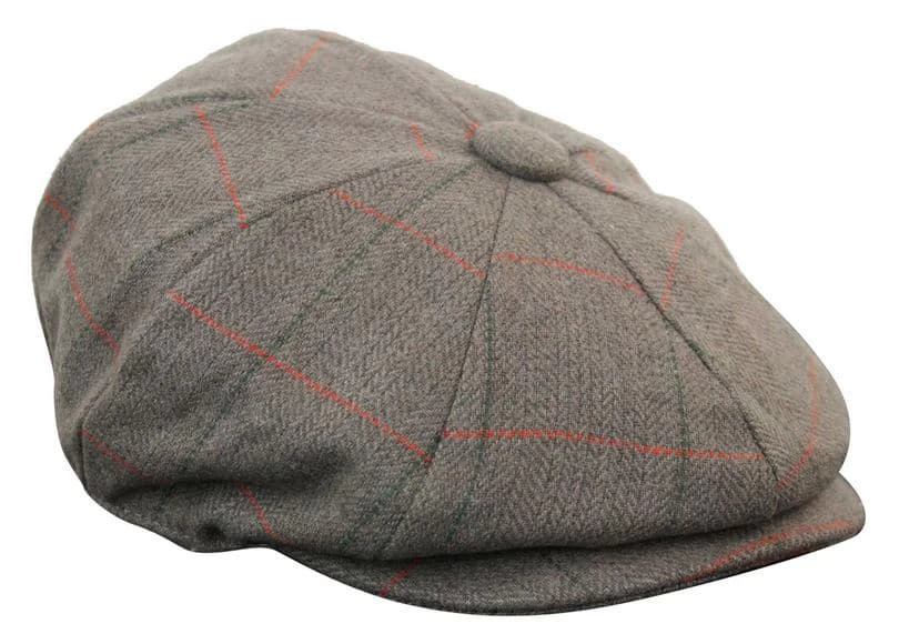 Mens Tweed Check Peaky Blinders Cap - Image 5