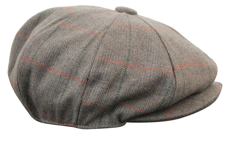 Mens Tweed Check Peaky Blinders Cap - Image 3