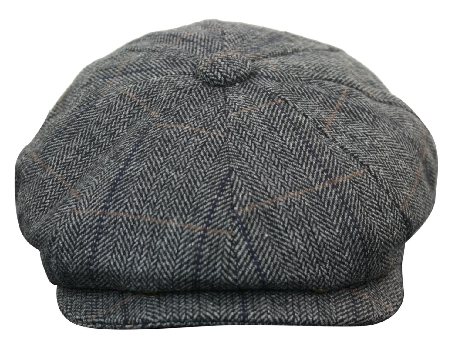 Mens Tweed Check Peaky Blinders Cap - Image 6