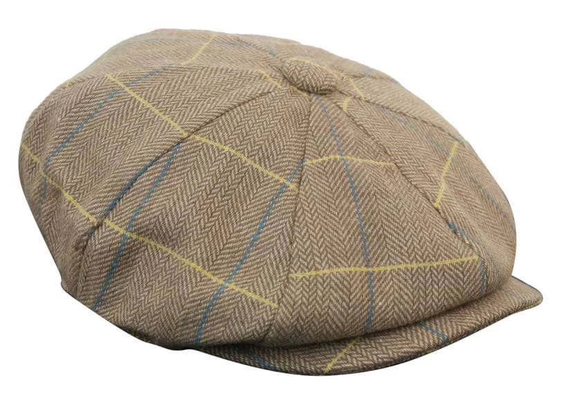 Mens Tweed Check Peaky Blinders Cap - Image 13