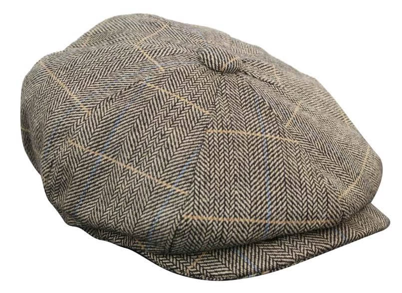Mens Tweed Check Peaky Blinders Cap - Image 16