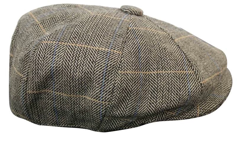Mens Tweed Check Peaky Blinders Cap - Image 15