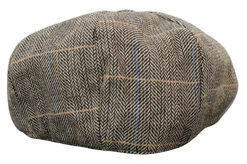 Mens Tweed Check Peaky Blinders Cap - Image 17