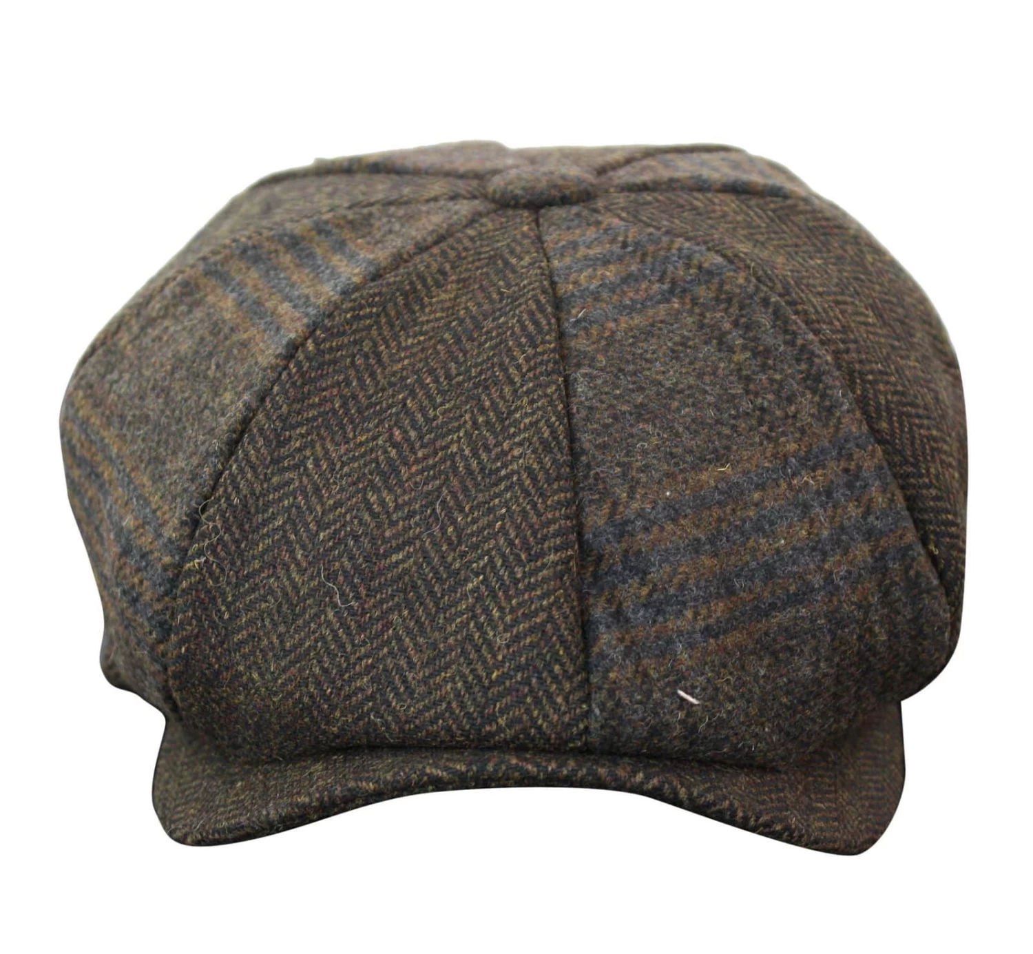 HT6325 β Mens Check Herringbone Tweed Mix Newsboy 8 Panel Hat - Image 5