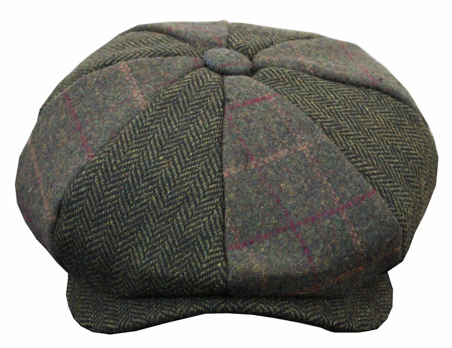 HT6325 β Mens Check Herringbone Tweed Mix Newsboy 8 Panel Hat - Image 9