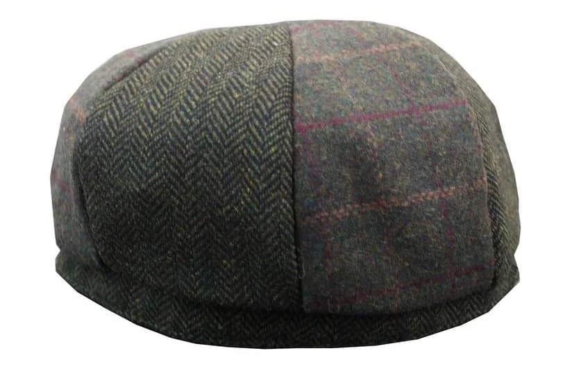 HT6325 β Mens Check Herringbone Tweed Mix Newsboy 8 Panel Hat - Image 10