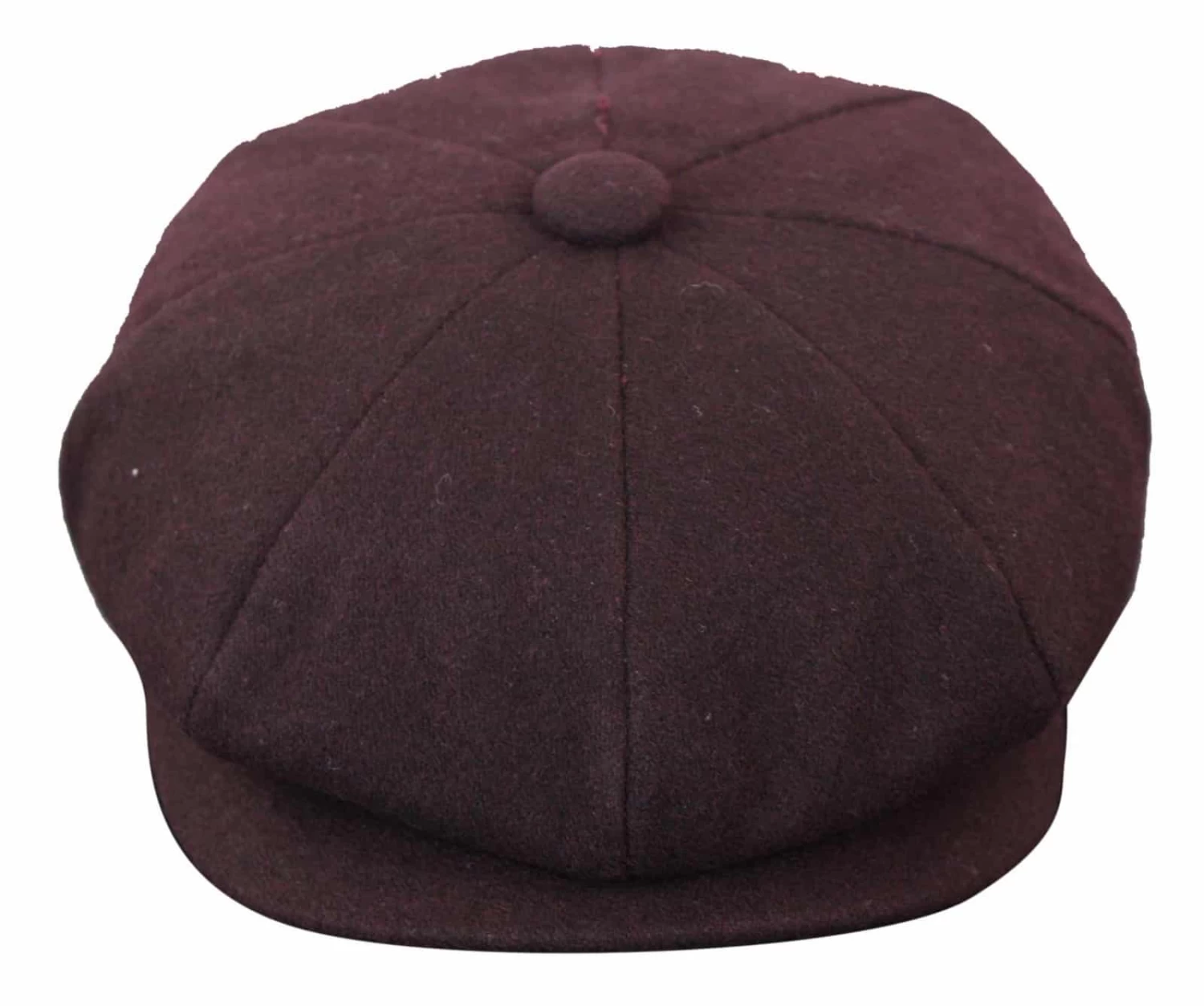 HT6363 – Mens Vintage Tweed Newsboy Peaky Blinders Cap – Brown/Wine - Image 5