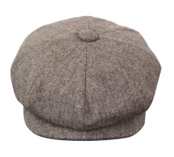 HT6364 – Mens Herringbone Tweed Newsboy Peaky Blinders Hat