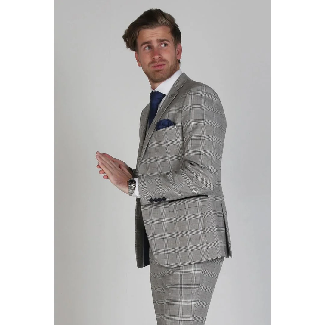 Hugo – Men’s Check Grey Blazer - Image 4