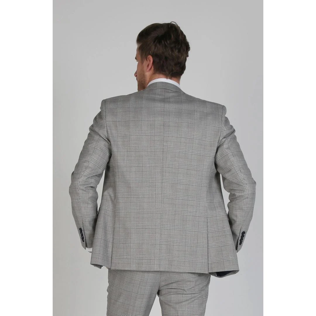 Hugo – Men’s Check Grey Blazer - Image 2