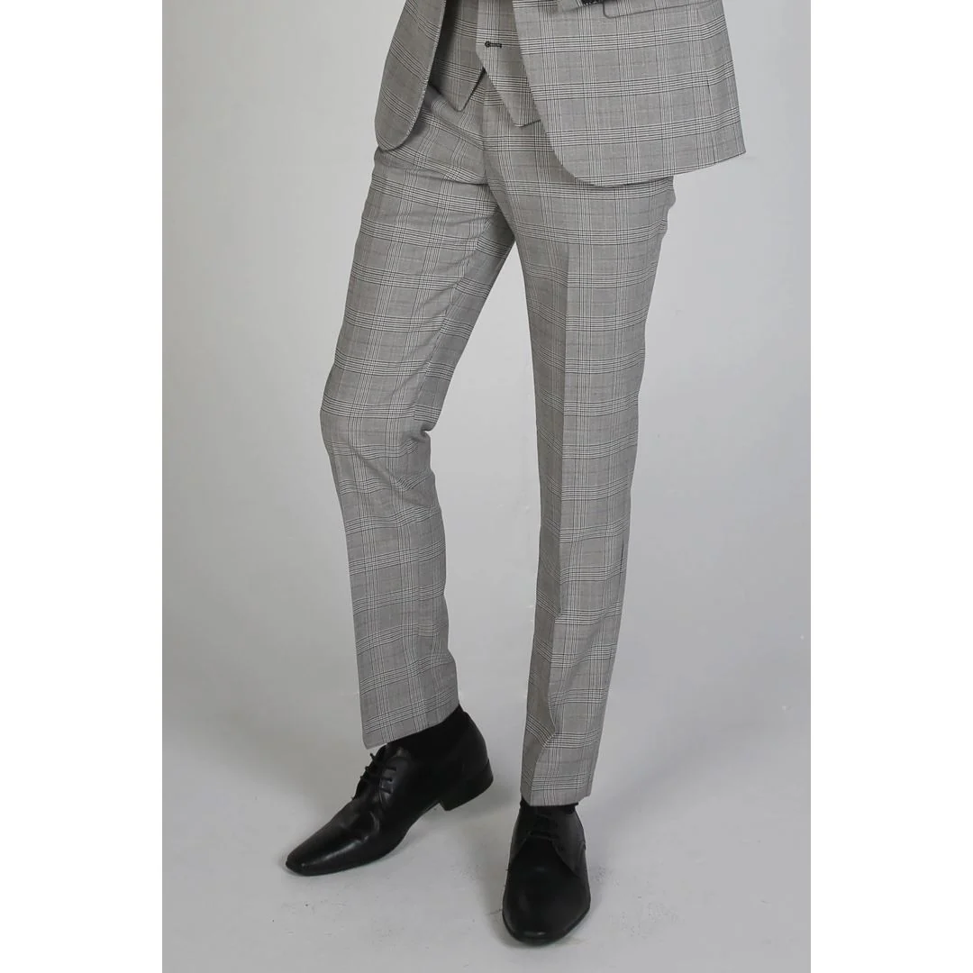 Hugo – Men’s Check Grey Trouser - Image 3