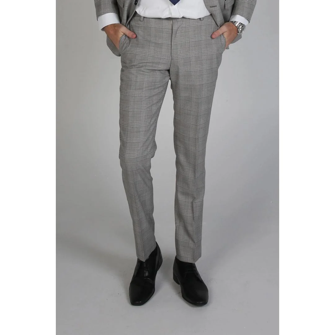 Hugo – Men’s Check Grey Trouser