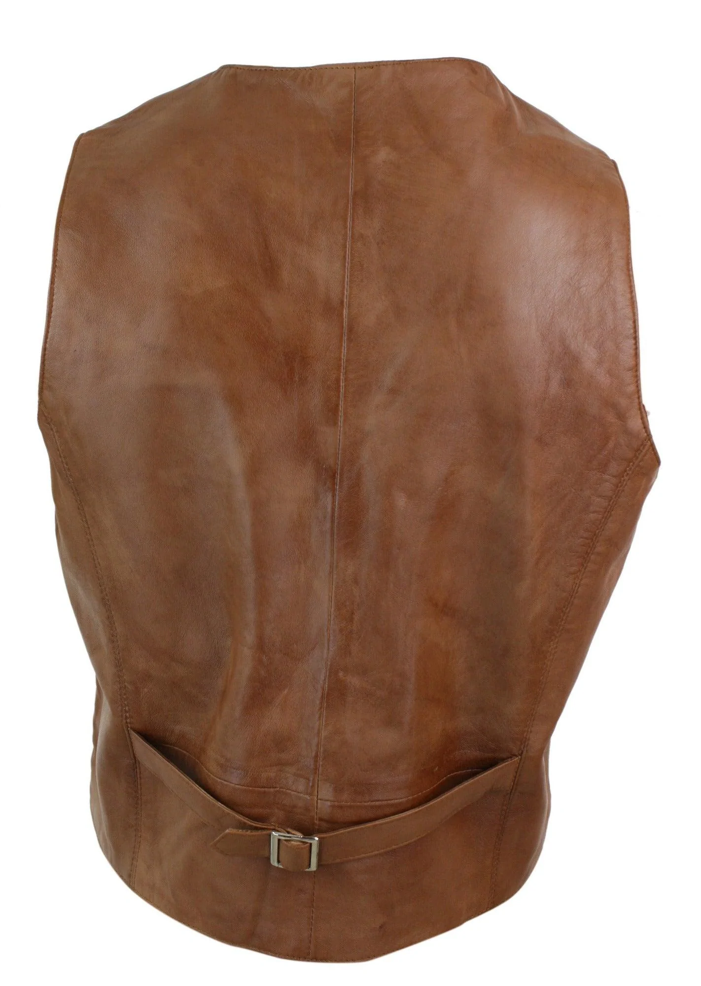 Infinity 153 Napa β Mens Real Leather Gilet Waistcoat Classic Vintage Retro Camel - Image 2