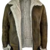 Infinity EK02 Mens Vintage Antique Sherling Sheepskin Cream Fur Air Force Pilot RAF Jacket