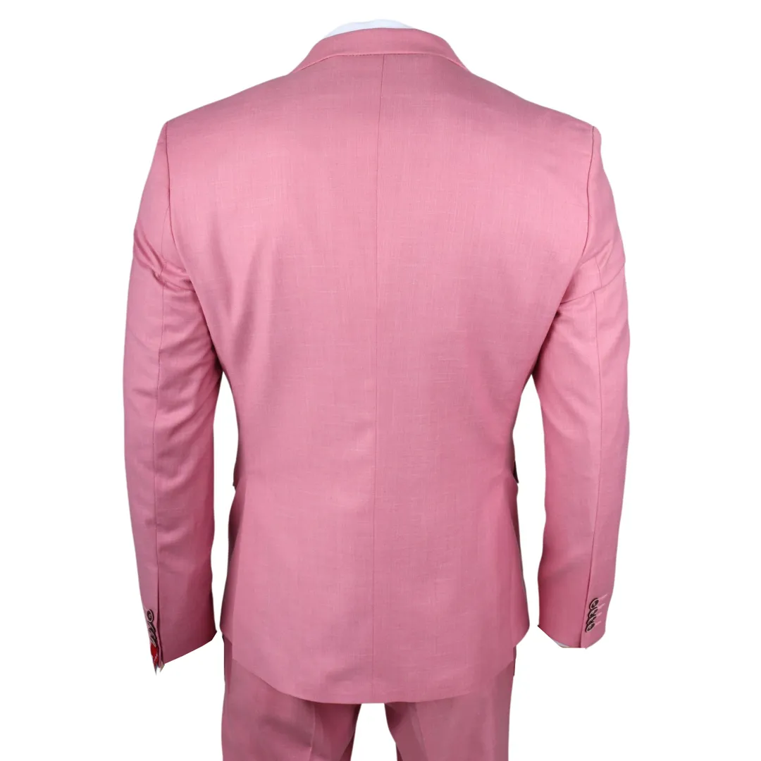 James Men’s 3-Piece Pink Tailored Fit Suit - Image 6