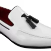 Mens Slip On Patent Shiny Tassle Driving Loafers Shoes Leather Smart Casual