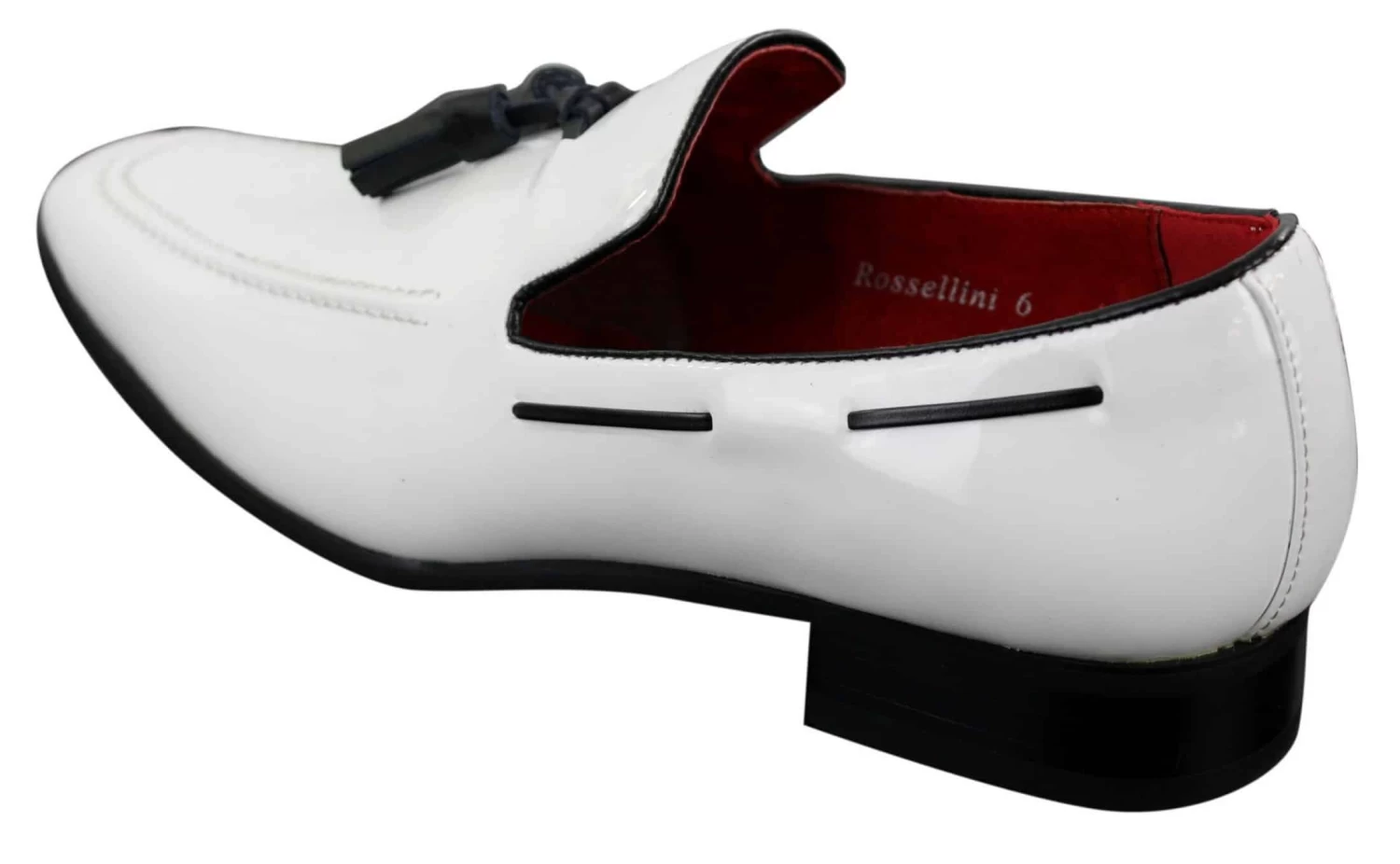 Mens Slip On Patent Shiny Tassle Driving Loafers Shoes Leather Smart Casual - Image 4