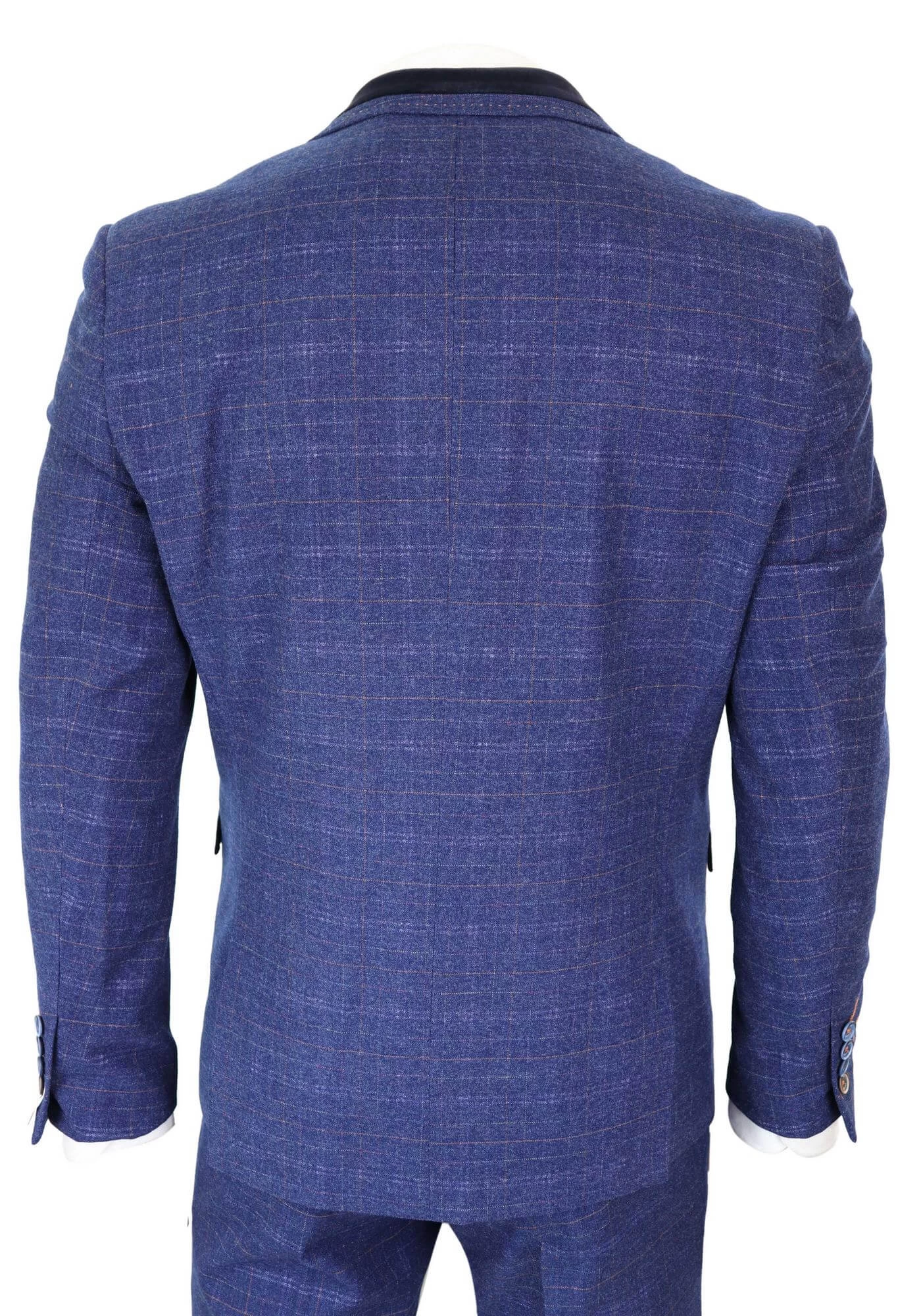 Cavani Kaiser – Men’s Blue Tweed Check Suit - Image 3