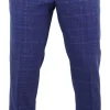Mens Blue Tweed Check Trousers – Cavani Kaiser