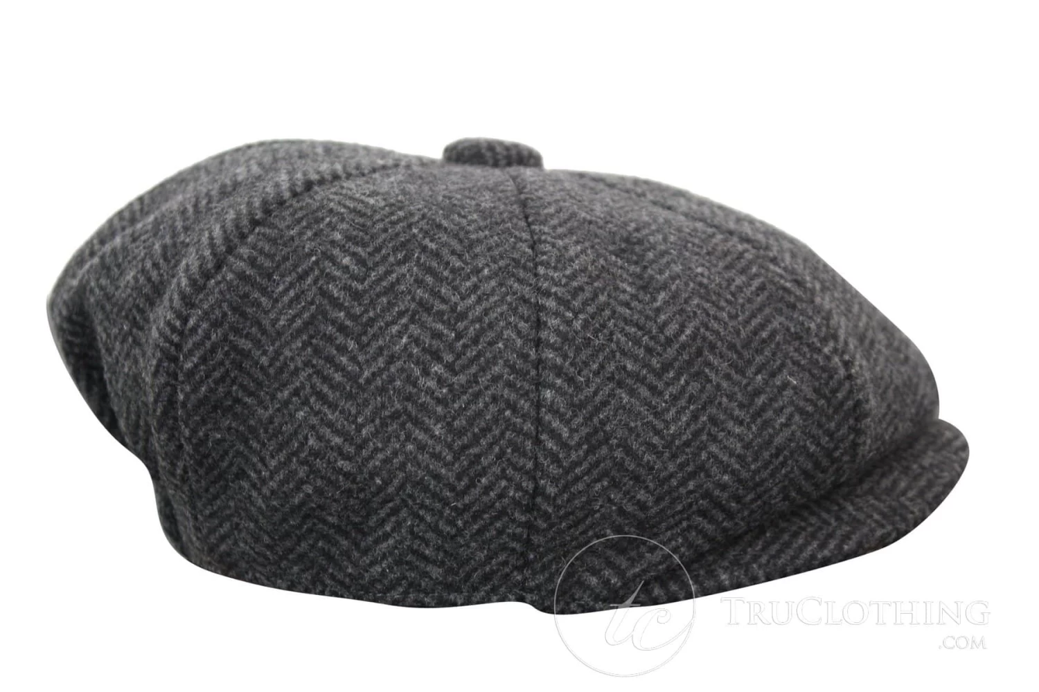 Kids Peaky Blinders Newsboy Tweed Herringbone 8 Panel Hat - Image 3