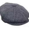 Kids Peaky Blinders Newsboy Tweed Herringbone 8 Panel Hat