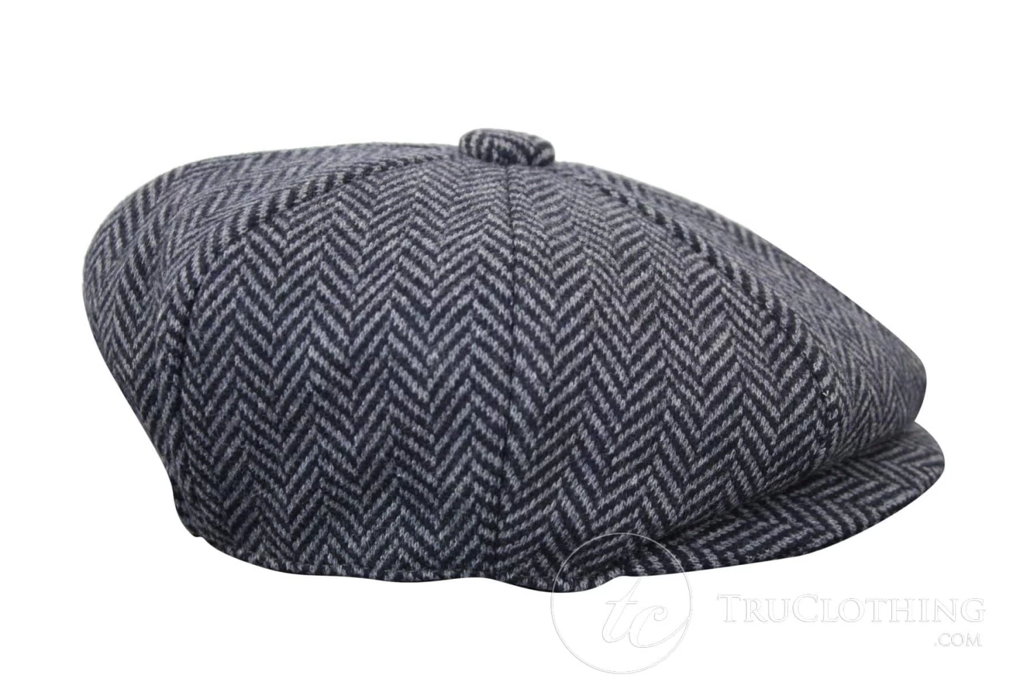 Kids Peaky Blinders Newsboy Tweed Herringbone 8 Panel Hat - Image 8