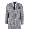 Knight – Men’s Grey Blue Checked Blazer