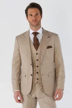 Kurt – Men’s Beige Tailored Fit Blazer