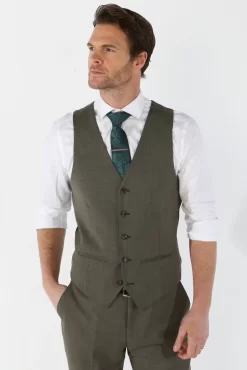 Kurt – Men’s Sage Tailored Fit Waistcoat