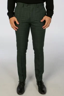 Leo – Men’s Green Checked Trousers