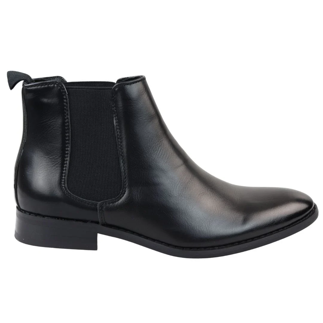 Men’s Chelsea Slip On Black Ankle Boots