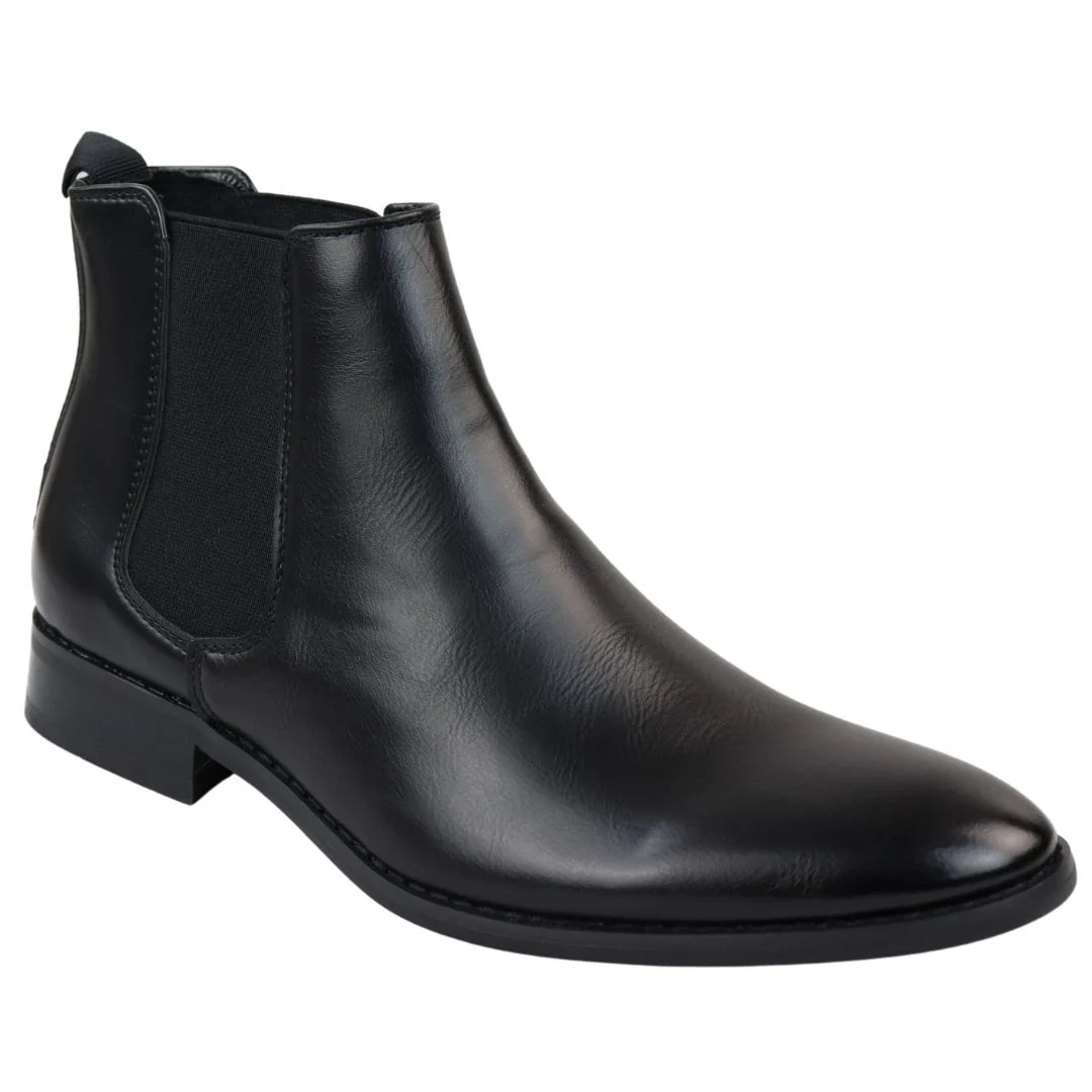 Men’s Chelsea Slip On Black Ankle Boots - Image 2