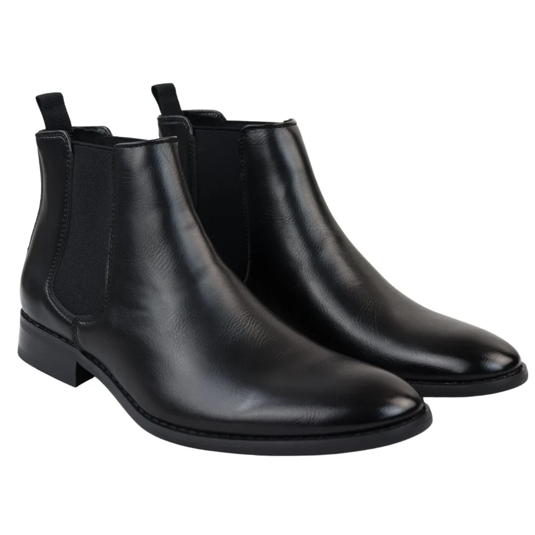 Men’s Chelsea Slip On Black Ankle Boots - Image 3