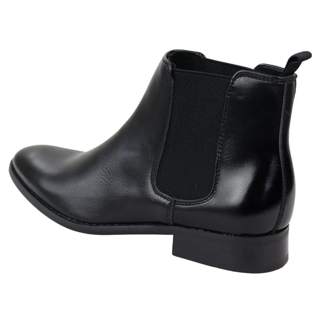 Men’s Chelsea Slip On Black Ankle Boots - Image 4