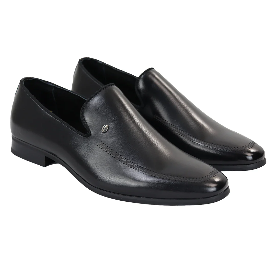 Men’s Slip On Black Loafer Shoes - Image 2
