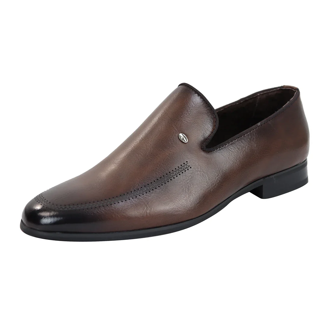 Men’s Slip On Brown Loafer Shoes - Image 3