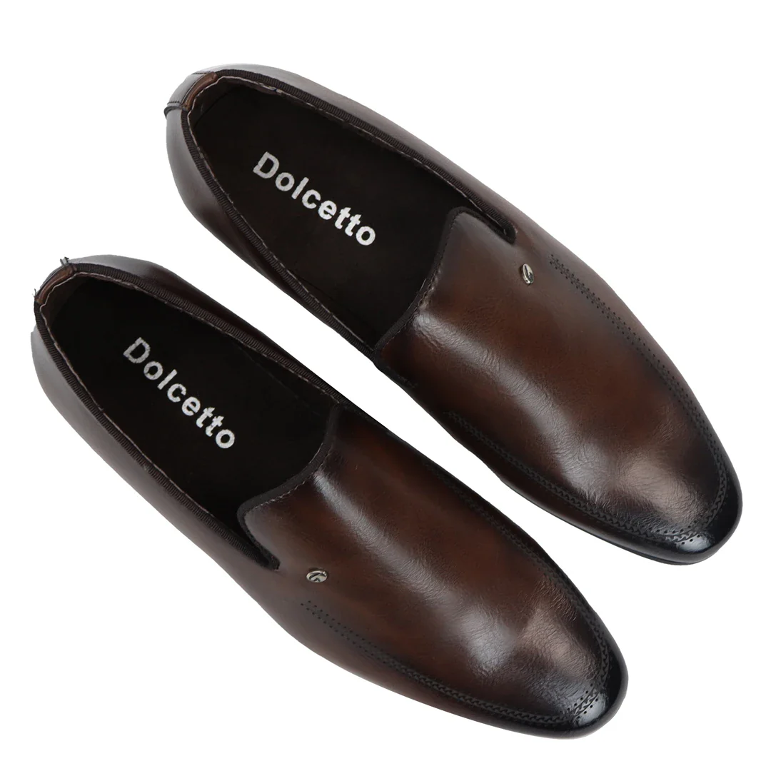 Men’s Slip On Brown Loafer Shoes - Image 4