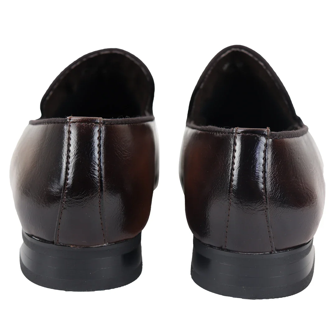 Men’s Slip On Brown Loafer Shoes - Image 5