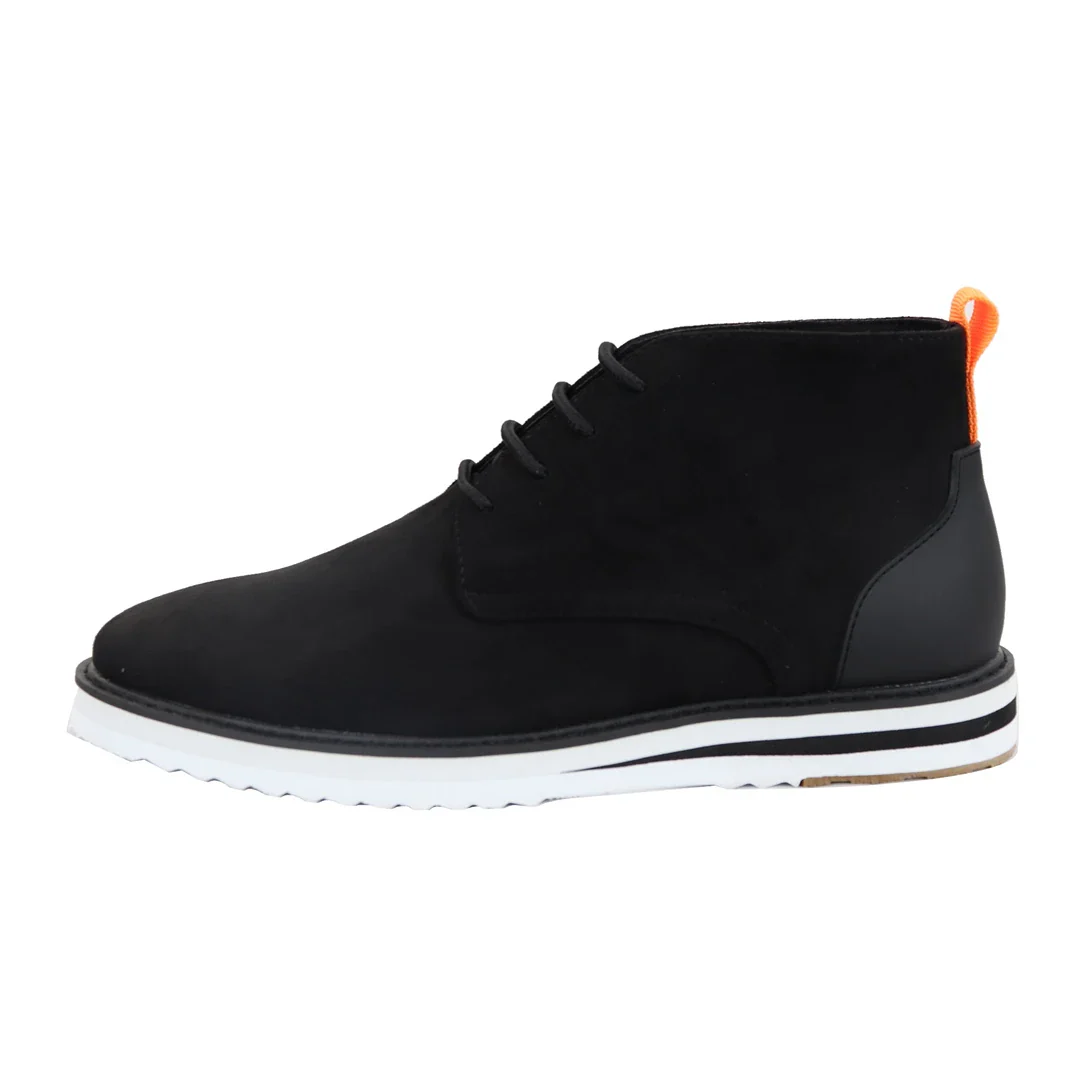 Men’s Lace Up Suede Desert Black Boots