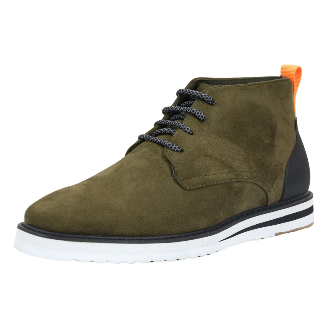Men’s Lace Up Suede Desert Green Boots - Image 3
