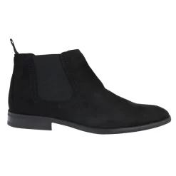 Men’s Slip On Black Suede Leather Lined Chelsea Boots
