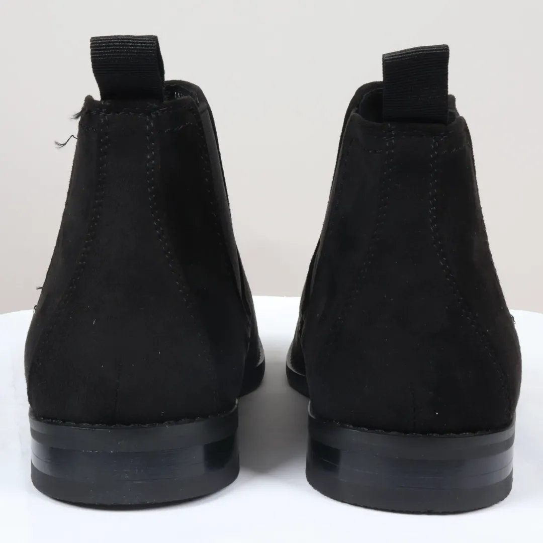 Men’s Slip On Black Suede Leather Lined Chelsea Boots - Image 6