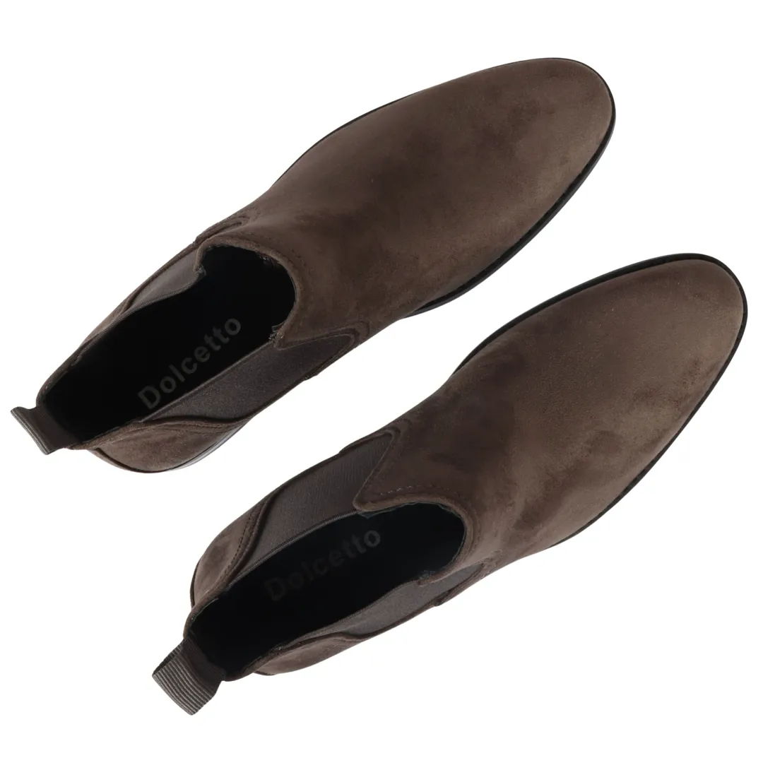 Men’s Slip On Grey Suede Leather Lined Chelsea Boots - Image 5