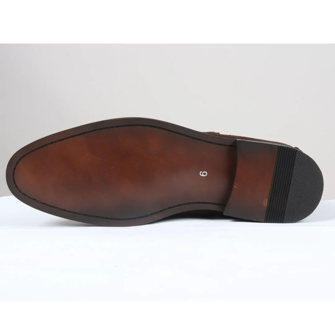 Men’s Slip On Grey Suede Leather Lined Chelsea Boots - Image 7