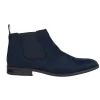 Men’s Slip On Navy Suede Leather Lined Chelsea Boots