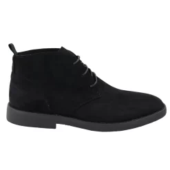 Mens’s Chukka Desert Lace Up Black Ankle Boots