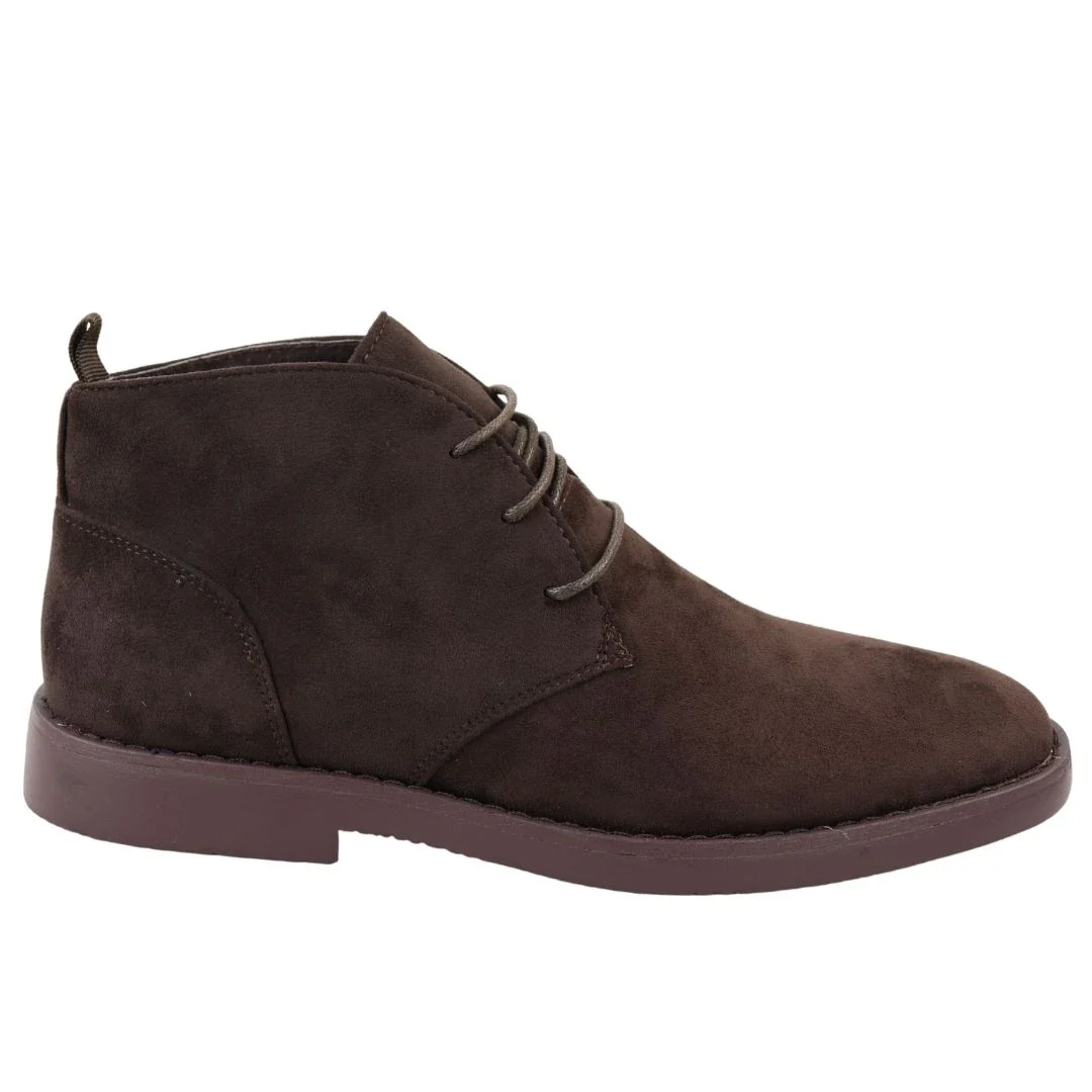 Mens’s Chukka Desert Lace Up Brown Ankle Boots